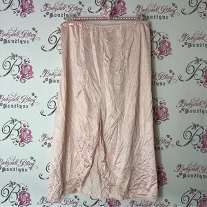 Skirt long slip style shiny shimmer light baby pink Elegant Pink Satin Skirt